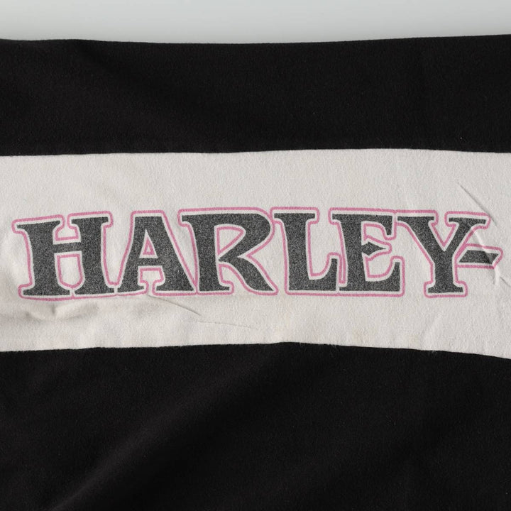 Harley-Davidson Rhinestone Motorcycle Tank Top, Made in USA, Women's Size S (approx.) cotton black type Vintage Second Hand