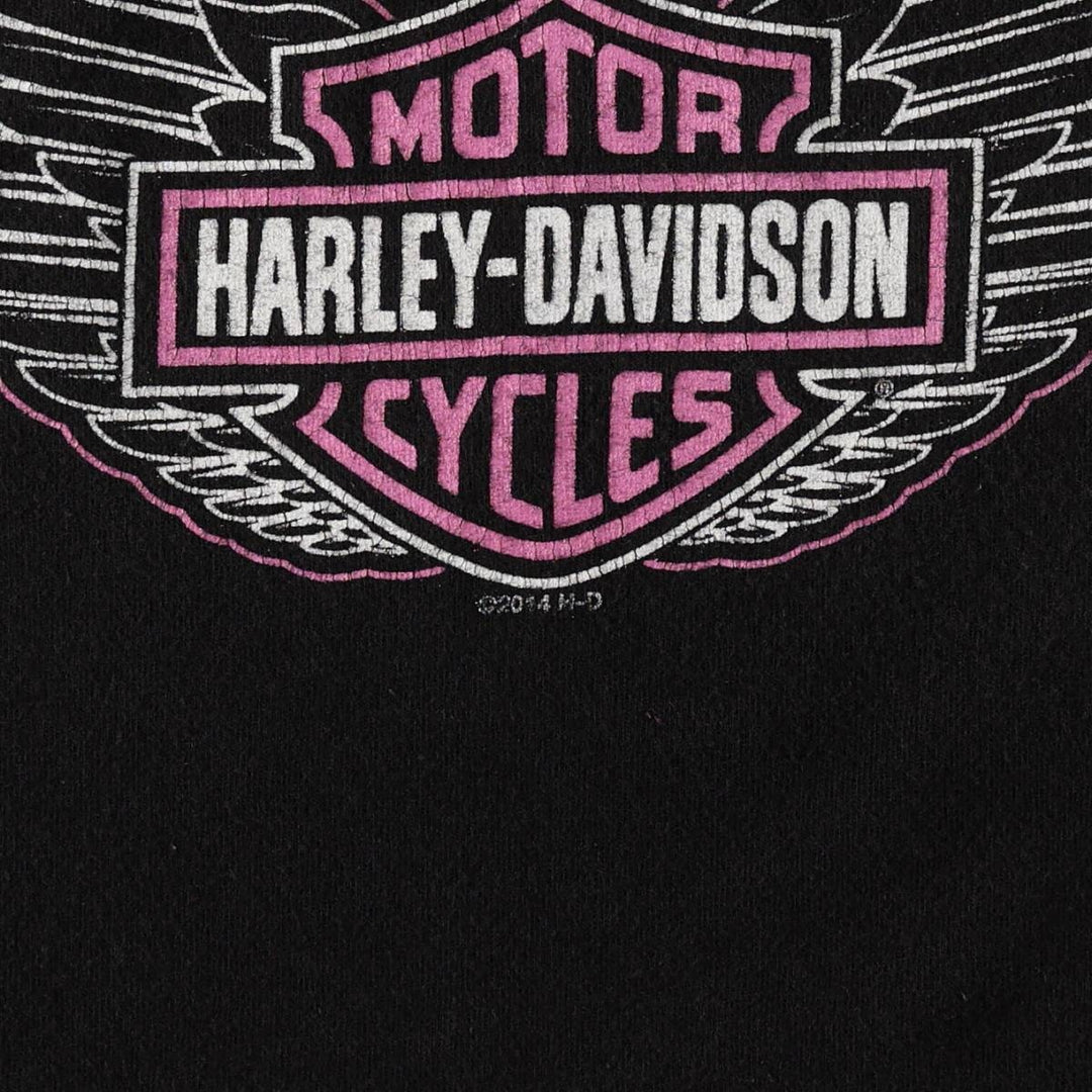 Harley-Davidson Rhinestone Motorcycle Tank Top, Made in USA, Women's Size S (approx.) cotton black type Vintage Second Hand