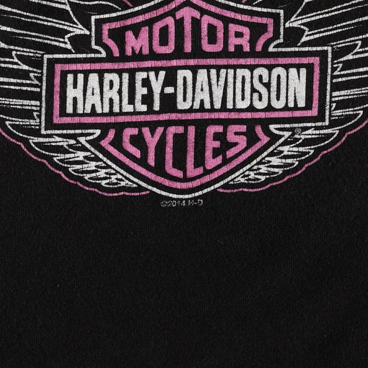 Harley-Davidson Rhinestone Motorcycle Tank Top, Made in USA, Women's Size S (approx.) cotton black type Vintage Second Hand