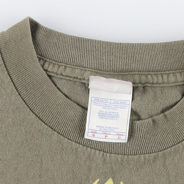 Tennessee River Mastodon Skull Pattern Band T-Shirt (Men's Size S) cotton Khaki type Vintage Second Hand