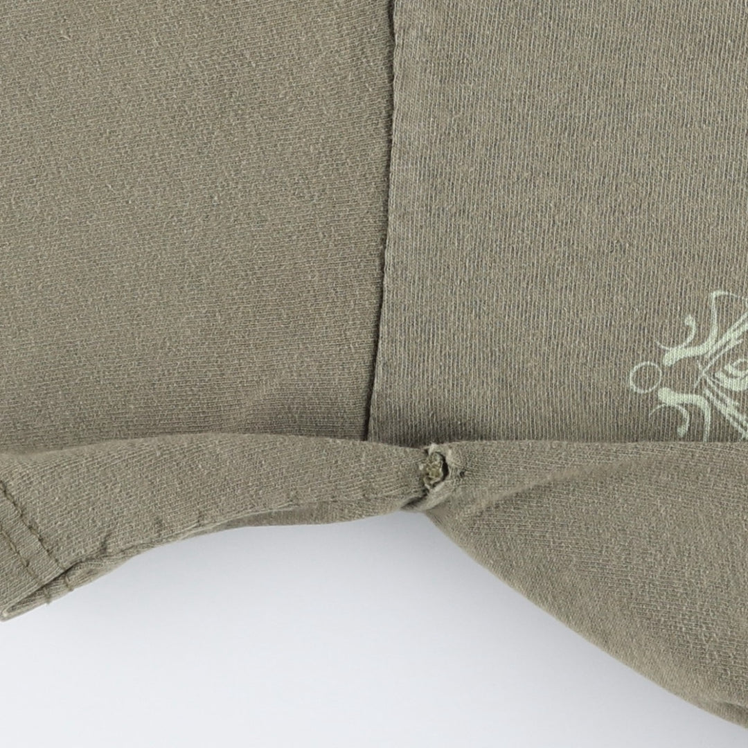 Tennessee River Mastodon Skull Pattern Band T-Shirt (Men's Size S) cotton Khaki type Vintage Second Hand