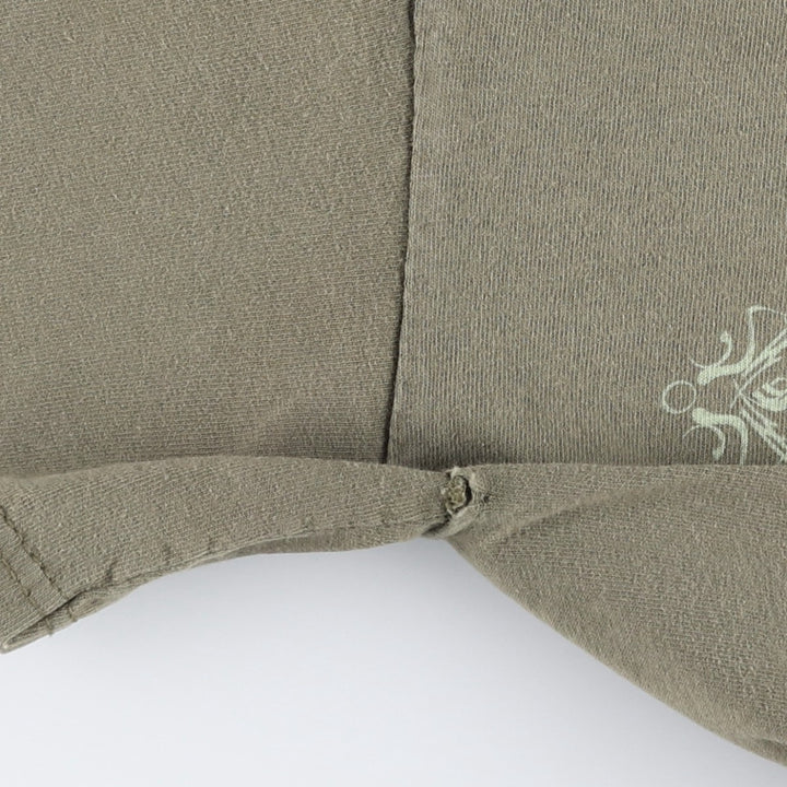 Tennessee River Mastodon Skull Pattern Band T-Shirt (Men's Size S) cotton Khaki type Vintage Second Hand