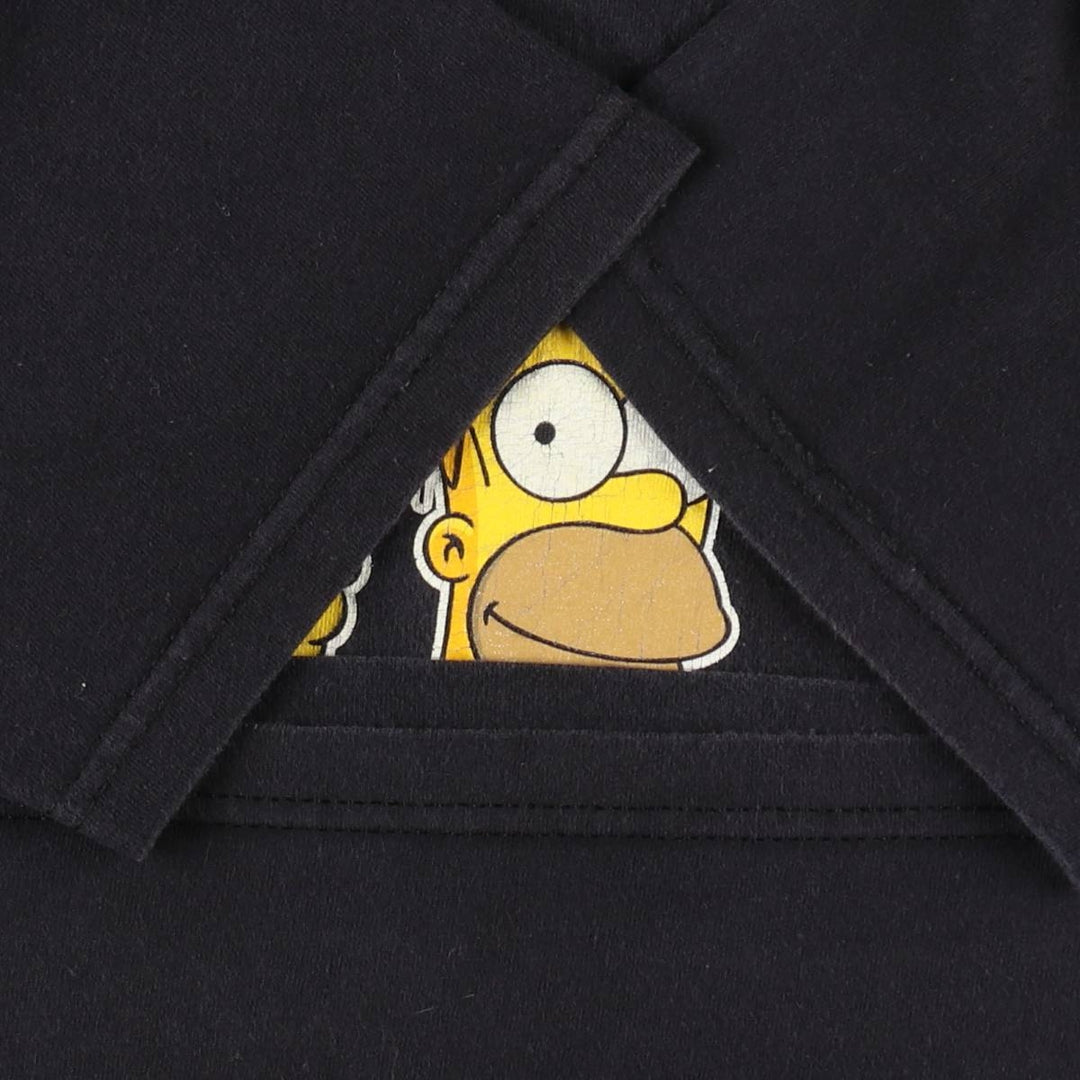THE SIMPSONS Character Print T-Shirt (Women's Size S) cotton black type Vintage Second Hand