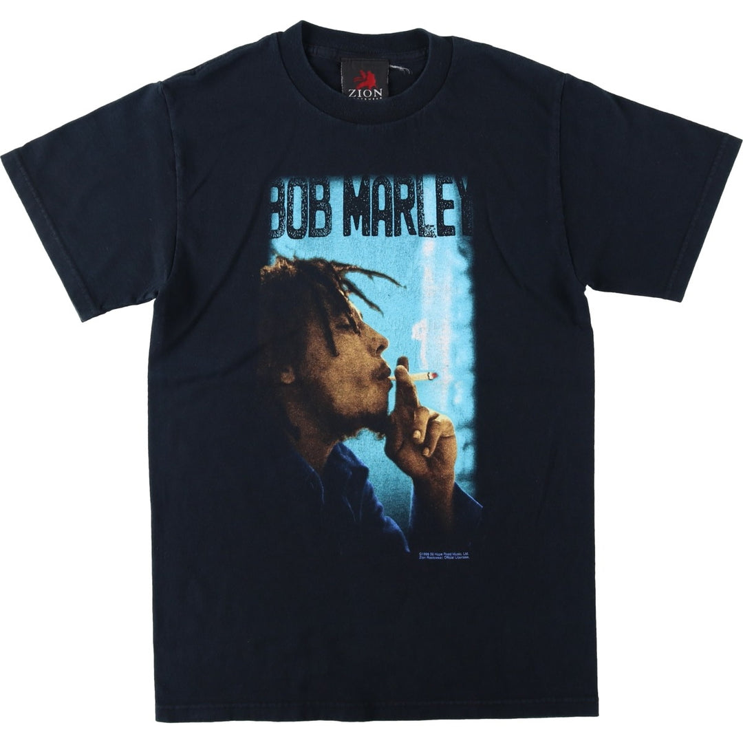 90'S ZION BOB MARLEY Band T-shirt, Made in USA, Women's Size S (approx.), Vintage cotton black type Vintage Second Hand