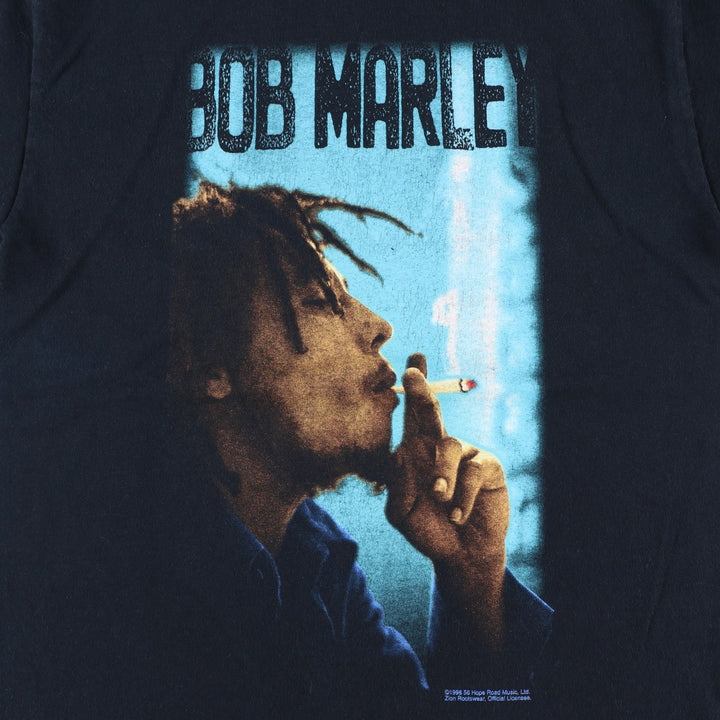90'S ZION BOB MARLEY Band T-shirt, Made in USA, Women's Size S (approx.), Vintage cotton black type Vintage Second Hand
