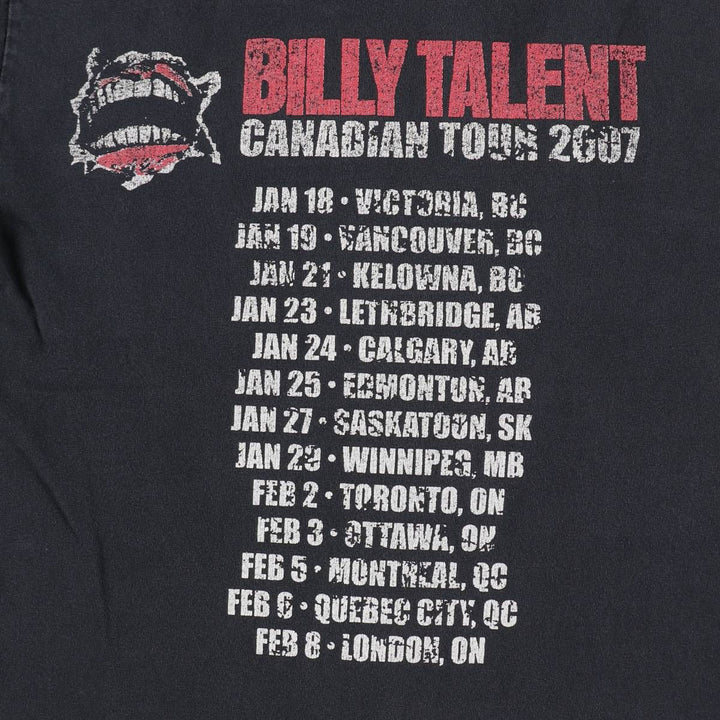 ALSTYLE BILLY TALENT Band T-shirt (Women's size L) cotton black type Vintage Second Hand