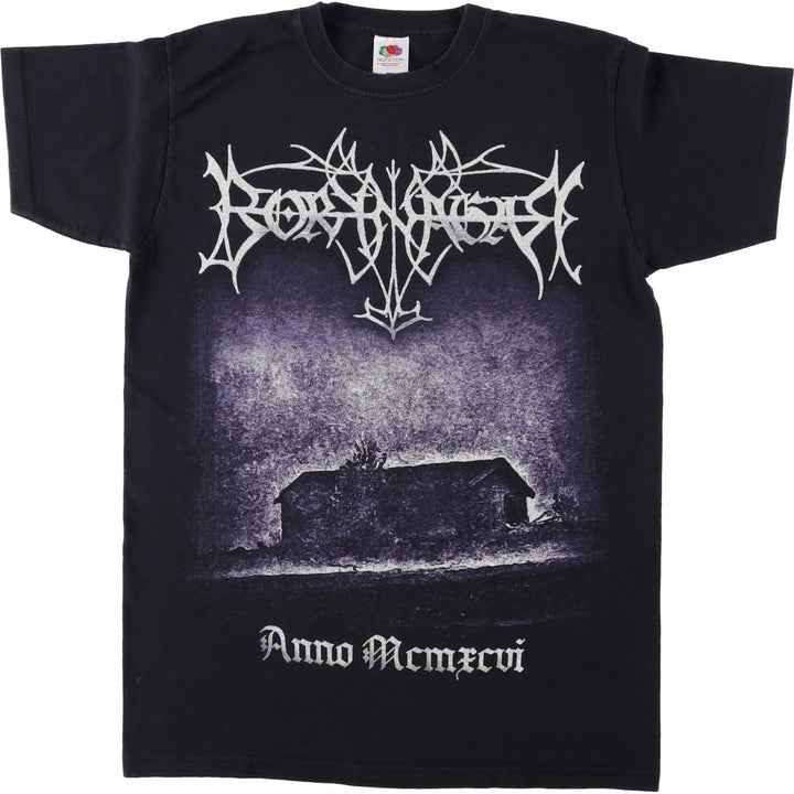 Fruit of the Loom Valueweight Borknagar Band T-shirt (Women's Size S) cotton black type Vintage Second Hand