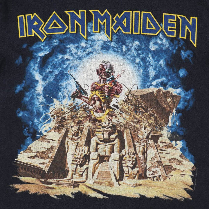 2000'S IRON MAIDEN band t-shirt, women's size S equivalent. unclear black type Vintage Second Hand