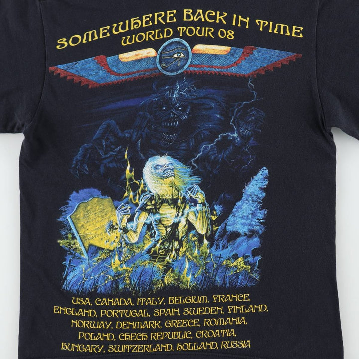 2000'S IRON MAIDEN band t-shirt, women's size S equivalent. unclear black type Vintage Second Hand