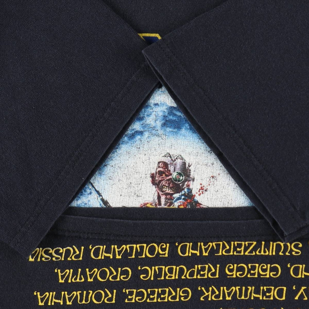 2000'S IRON MAIDEN band t-shirt, women's size S equivalent. unclear black type Vintage Second Hand