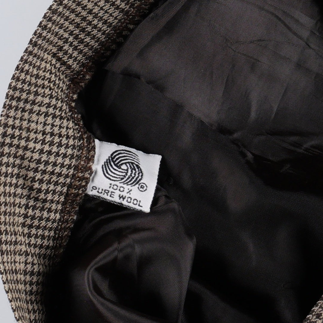 Ralph Lauren houndstooth pattern two-pleat wool slacks, made in the USA, women's size M (equivalent to W26), vintage. wool Beige type Vintage Second Hand