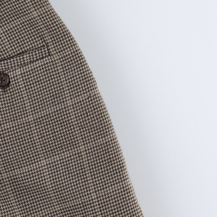 Ralph Lauren houndstooth pattern two-pleat wool slacks, made in the USA, women's size M (equivalent to W26), vintage. wool Beige type Vintage Second Hand