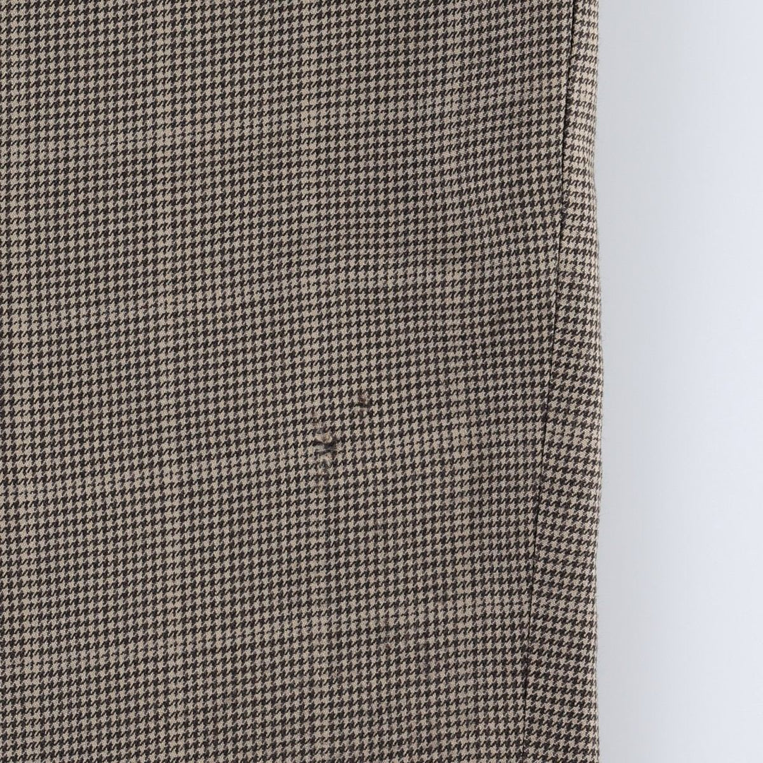 Ralph Lauren houndstooth pattern two-pleat wool slacks, made in the USA, women's size M (equivalent to W26), vintage. wool Beige type Vintage Second Hand