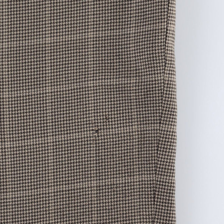 Ralph Lauren houndstooth pattern two-pleat wool slacks, made in the USA, women's size M (equivalent to W26), vintage. wool Beige type Vintage Second Hand