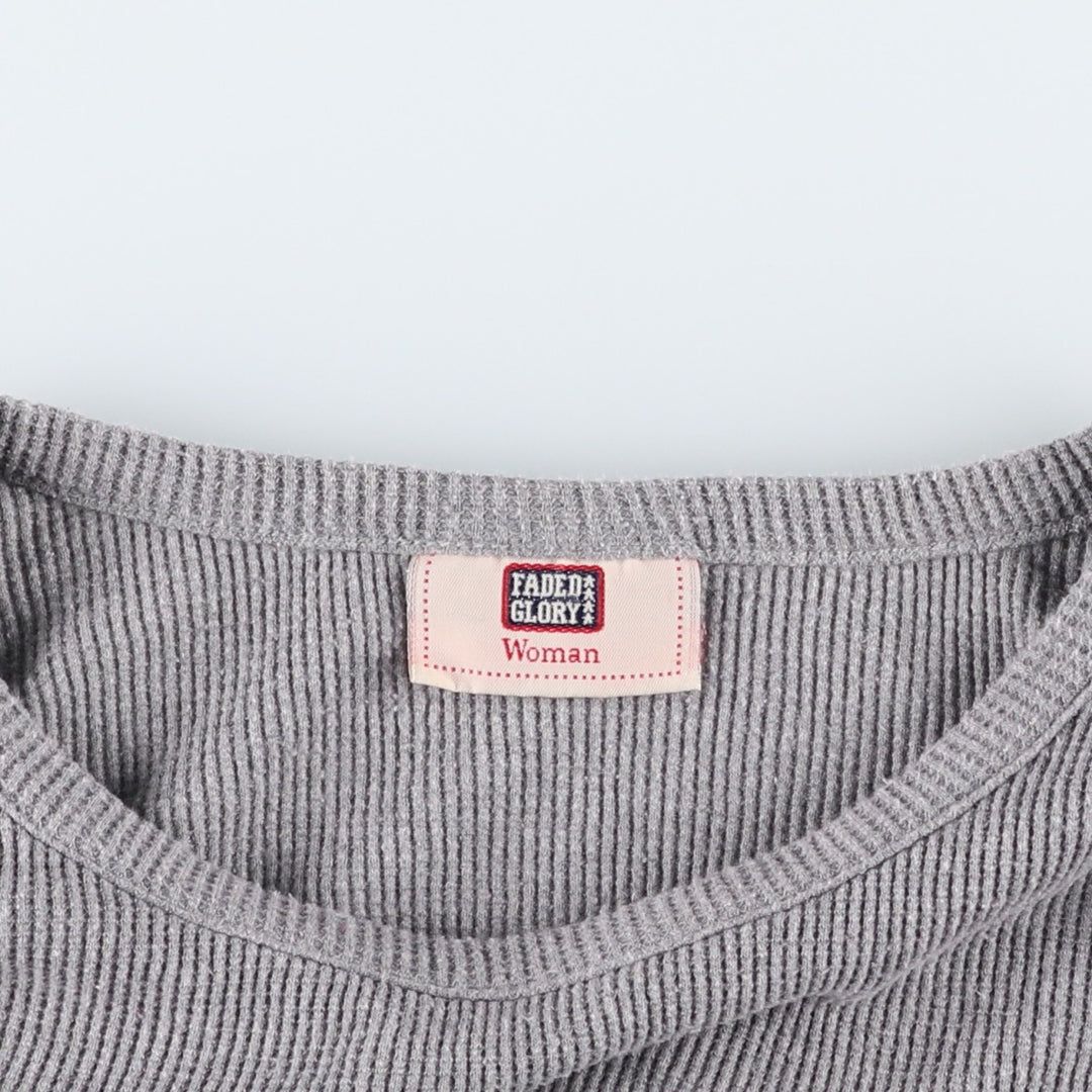 Faded Glory Women's Thermal Long-Sleeve T-Shirt (Waffle Pattern), Size XL (equivalent to women's size XL) unclear gray type Vintage Second Hand
