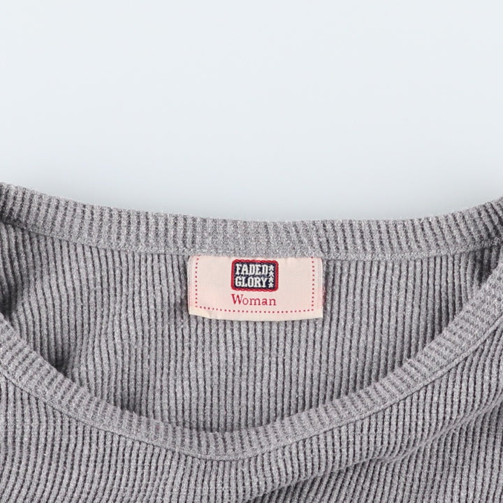 Faded Glory Women's Thermal Long-Sleeve T-Shirt (Waffle Pattern), Size XL (equivalent to women's size XL) unclear gray type Vintage Second Hand