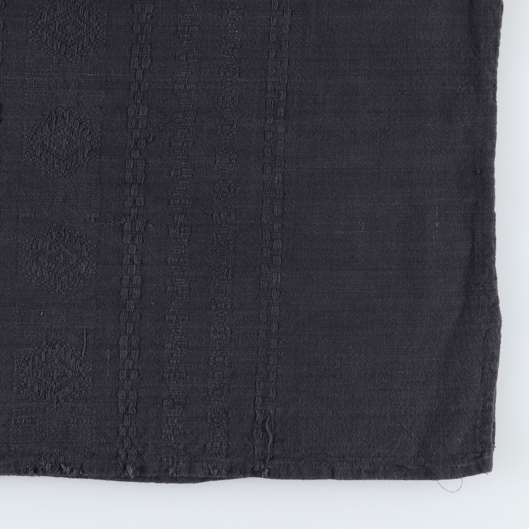 Slit neck long-sleeved pullover blouse, women's size XL equivalent. unclear black type Vintage Second Hand