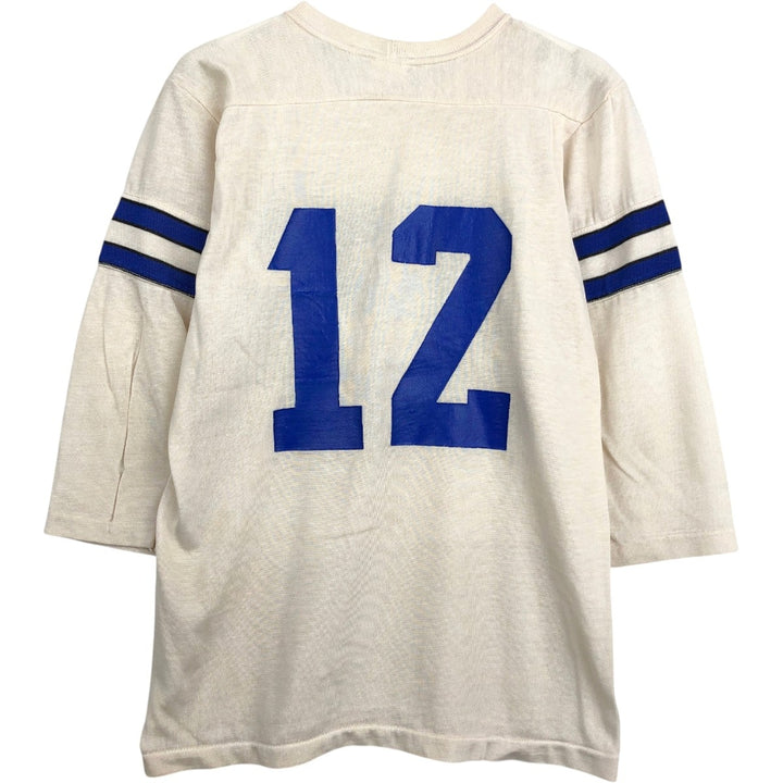 80s-90'S Rawlings NFL Dallas Cowboys Football 3/4 Sleeve T-Shirt, Women's Size S unclear ivory Vintage Second Hand