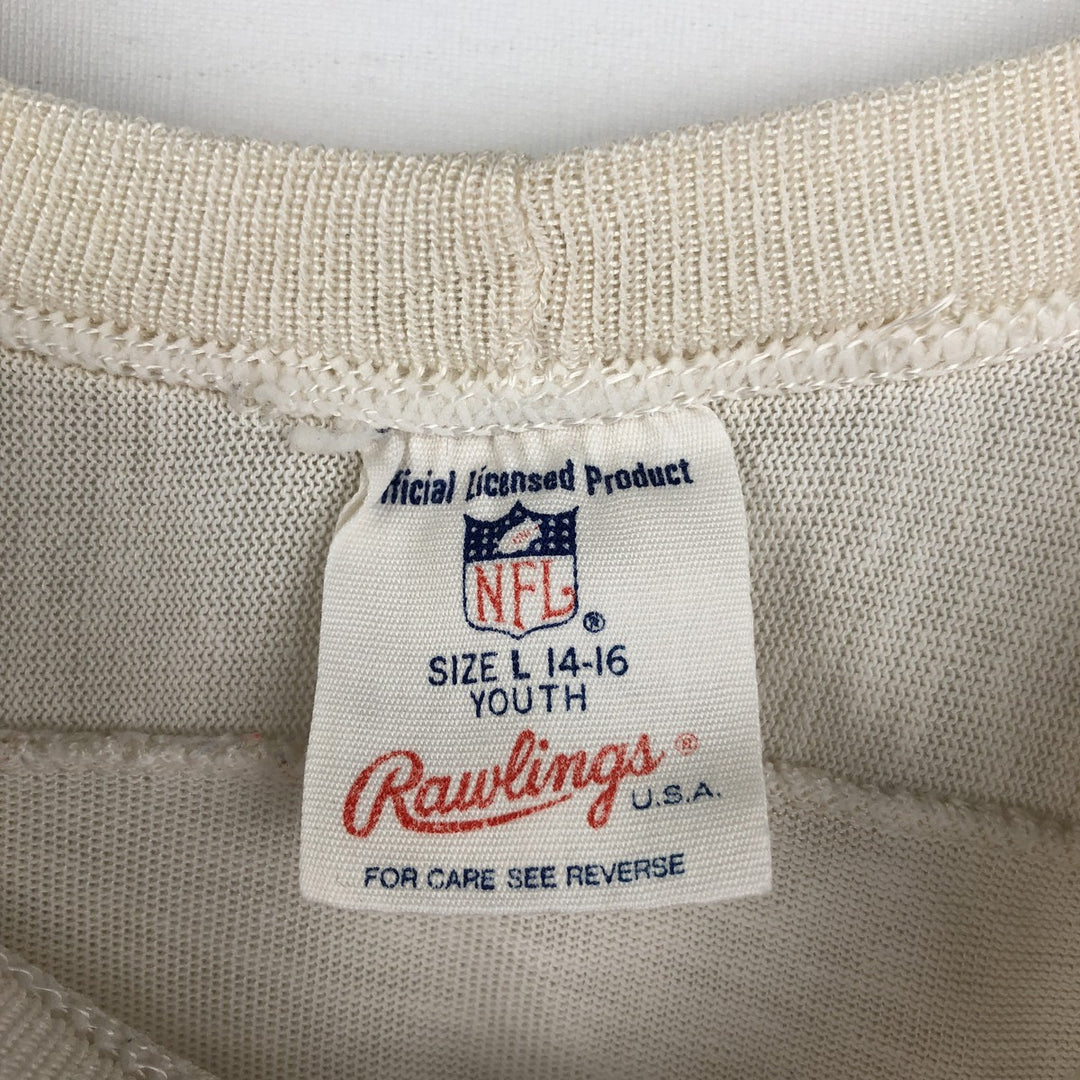 80s-90'S Rawlings NFL Dallas Cowboys Football 3/4 Sleeve T-Shirt, Women's Size S unclear ivory Vintage Second Hand