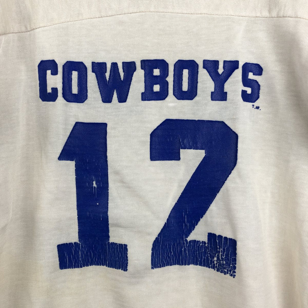 80s-90'S Rawlings NFL Dallas Cowboys Football 3/4 Sleeve T-Shirt, Women's Size S unclear ivory Vintage Second Hand