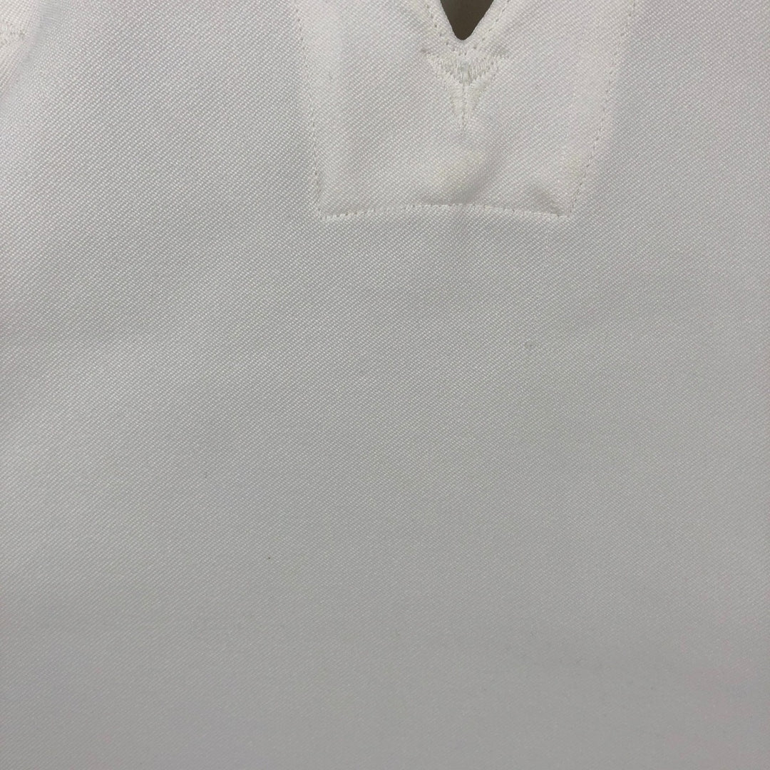 1990'S US Navy Military Long-Sleeve Sailor Shirt, Made in USA, Size 44R (Men's L equivalent), Vintage polyester white type Vintage Second Hand