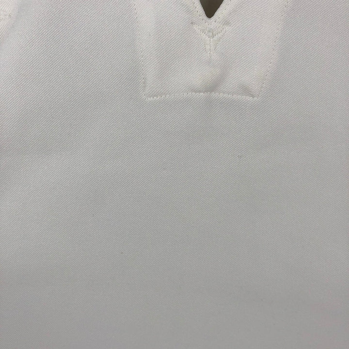 1990'S US Navy Military Long-Sleeve Sailor Shirt, Made in USA, Size 44R (Men's L equivalent), Vintage polyester white type Vintage Second Hand