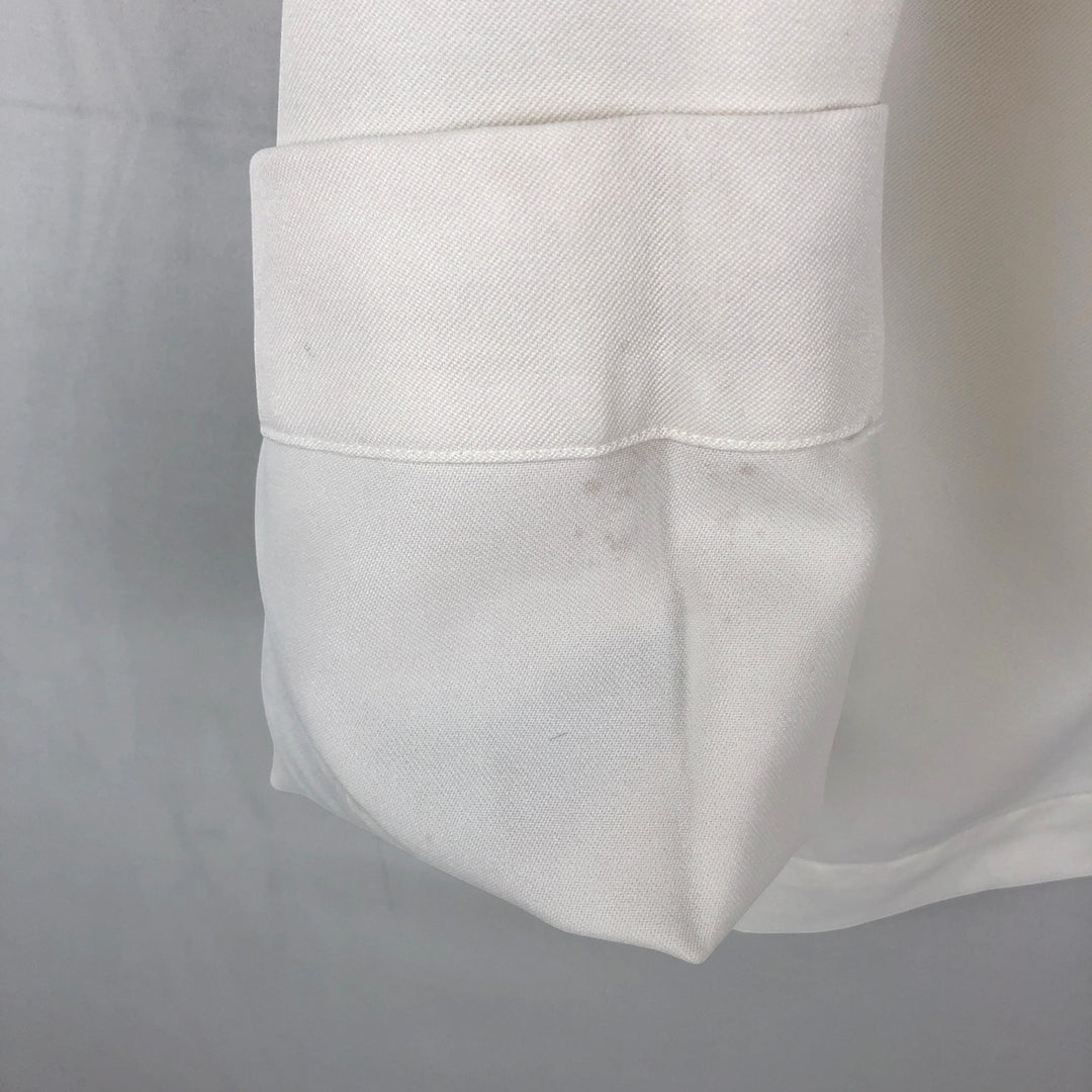 1990'S US Navy Military Long-Sleeve Sailor Shirt, Made in USA, Size 44R (Men's L equivalent), Vintage polyester white type Vintage Second Hand