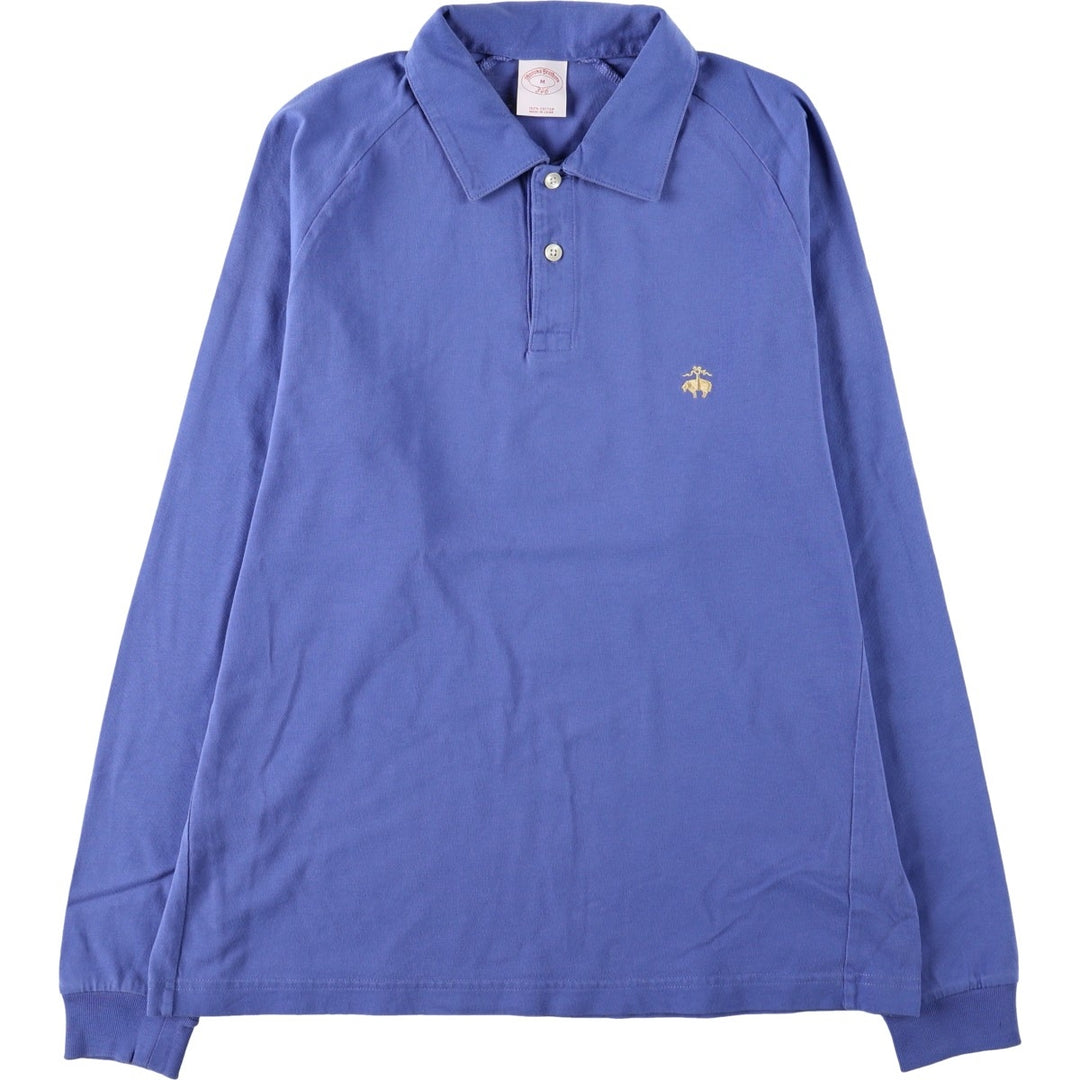 Brooks Brothers 346 Long-Sleeve Polo Shirt, Women's Size M (approx.) cotton blue type Vintage Second Hand