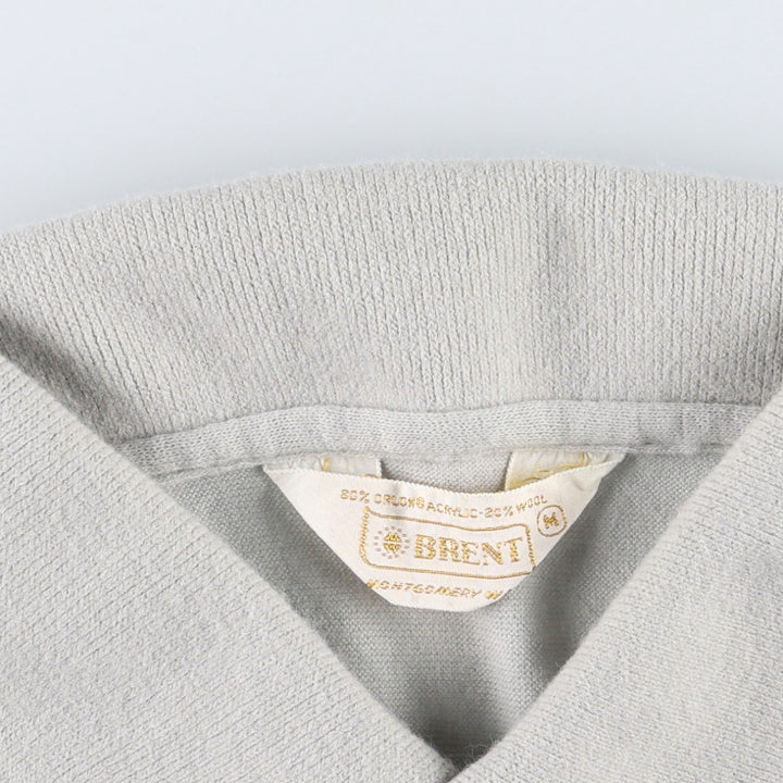 1960'S Brent Short-Sleeve Polo Knit Sweater, Women's Size M (approx.), Vintage Oron Acrylic Khaki type sage green Vintage Second Hand