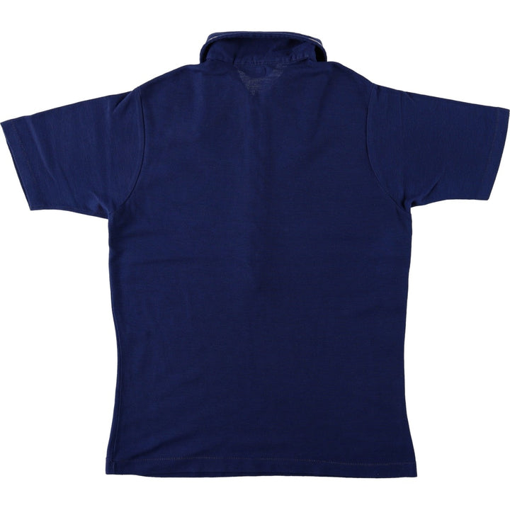~90'S RED LION Half-Zip Short-Sleeve Polo Shirt, Women's Size M (Equivalent), Vintage polyester navy blue type Vintage Second Hand