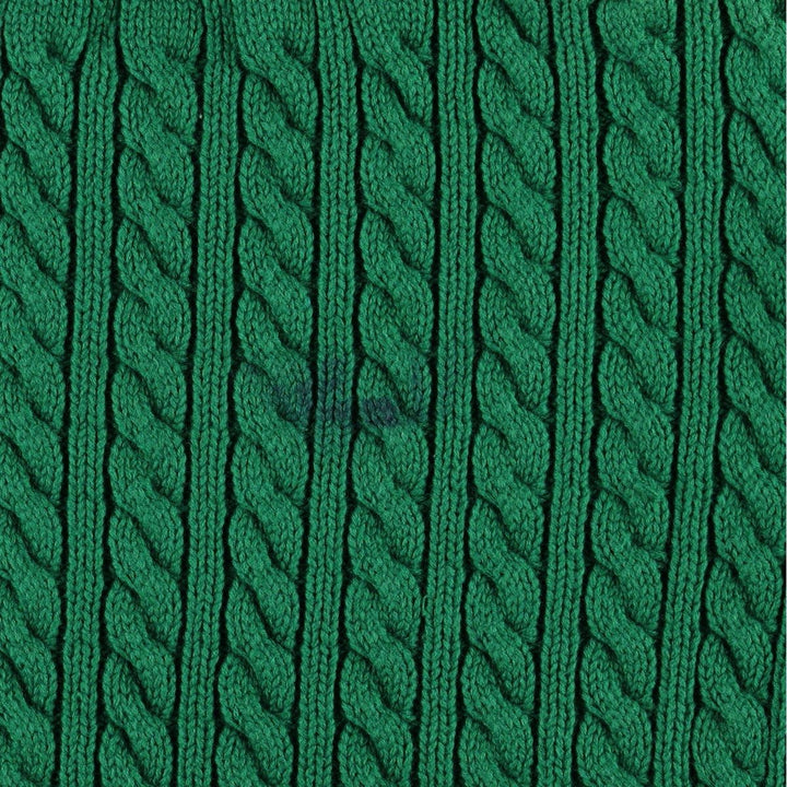 Ralph Lauren LAUREN Lauren Cable Knit Cotton Knit Sweater Women's M Size cotton green type Vintage Second Hand