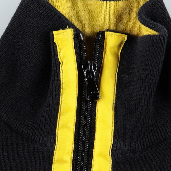 Ralph Lauren L-RL LAUREN ACTIVE Cotton Knit Half-Zip Sweater, Women's Size L (approx.) cotton black type Vintage Second Hand