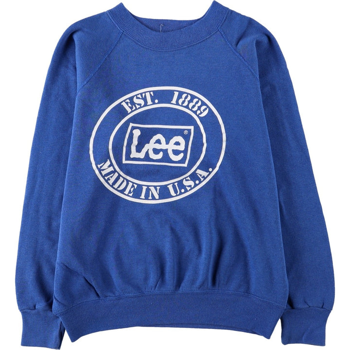 Lee Advertising Sweatshirt (Women's Size M) unclear blue type Vintage Second Hand