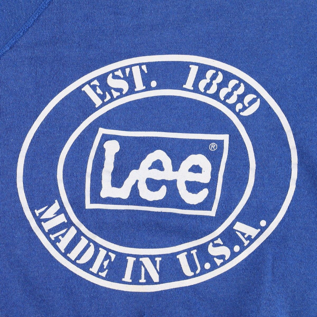 Lee Advertising Sweatshirt (Women's Size M) unclear blue type Vintage Second Hand