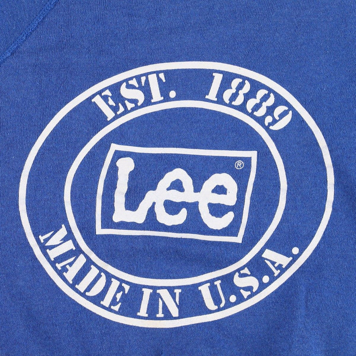 Lee Advertising Sweatshirt (Women's Size M) unclear blue type Vintage Second Hand