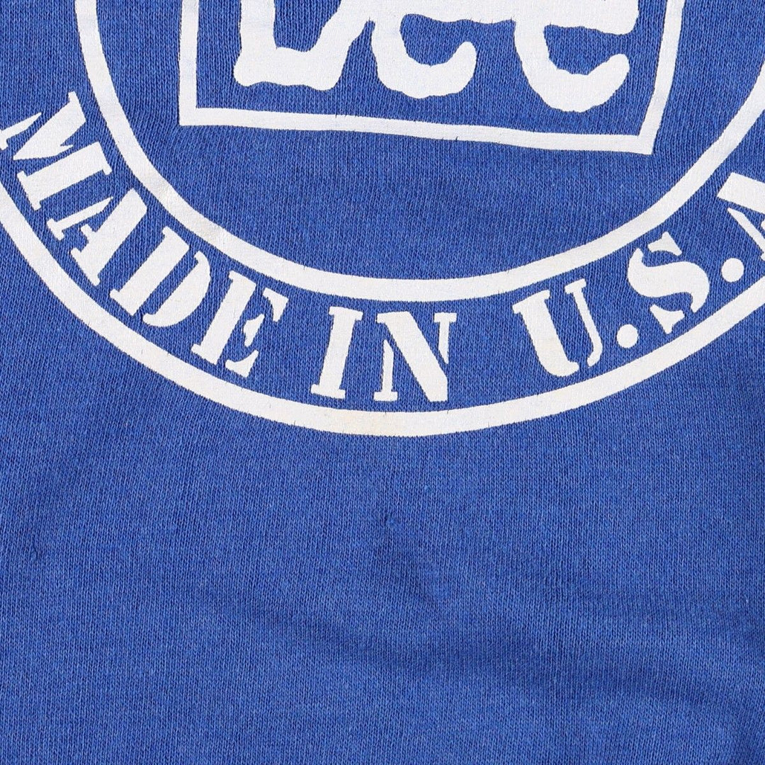 Lee Advertising Sweatshirt (Women's Size M) unclear blue type Vintage Second Hand