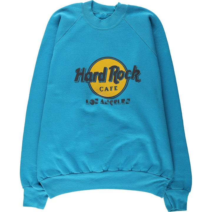 HARD ROCK CAFE Advertising Sweatshirt (Women's XL equivalent) unclear Blue type light blue Vintage Second Hand