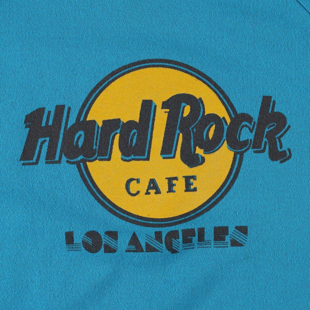 HARD ROCK CAFE Advertising Sweatshirt (Women's XL equivalent) unclear Blue type light blue Vintage Second Hand