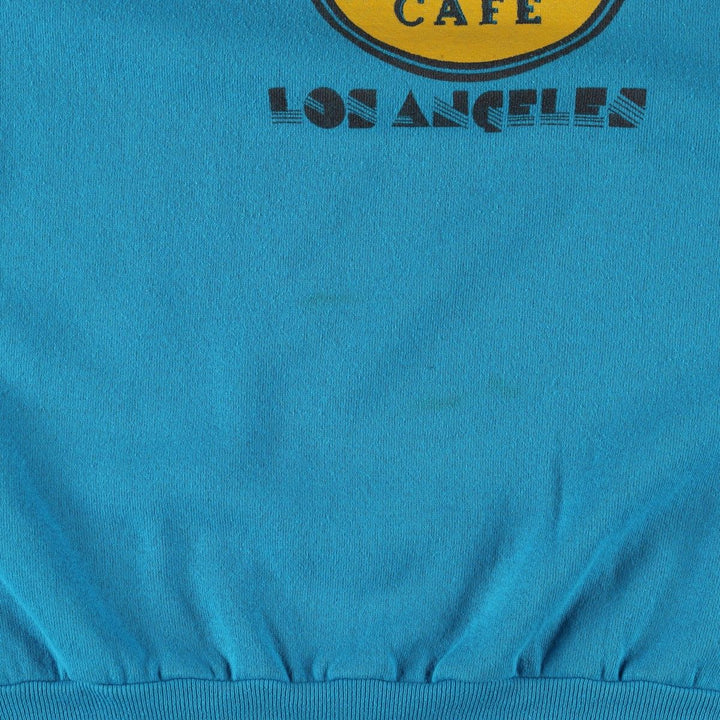 HARD ROCK CAFE Advertising Sweatshirt (Women's XL equivalent) unclear Blue type light blue Vintage Second Hand