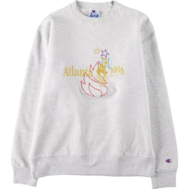 90'S Champion Atlanta Olympics 1996 Sweatshirt, Made in USA, Men's Size M (approx.), Vintage cotton gray type Vintage Second Hand