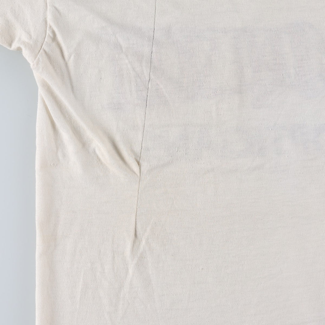 1970'S Mayo Spruce Ringer T-shirt, Made in USA, Women's Size S (approx.), Vintage cotton ivory Vintage Second Hand