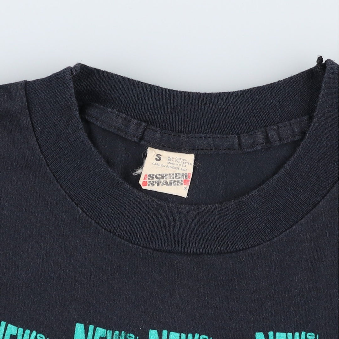 80'S Screen Stars New Kids on the Block Band T-shirt, Made in USA, Women's Size S (approx.), Vintage cotton black type Vintage Second Hand