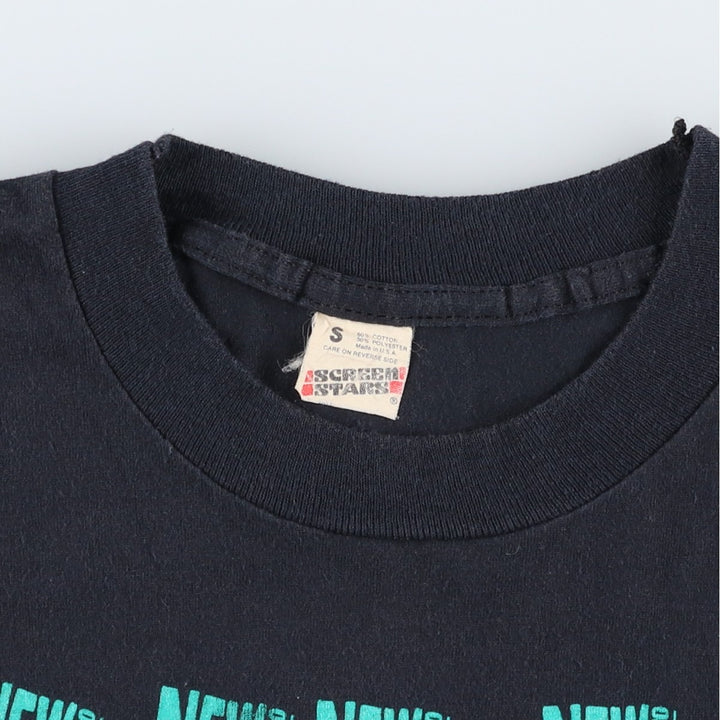 80'S Screen Stars New Kids on the Block Band T-shirt, Made in USA, Women's Size S (approx.), Vintage cotton black type Vintage Second Hand