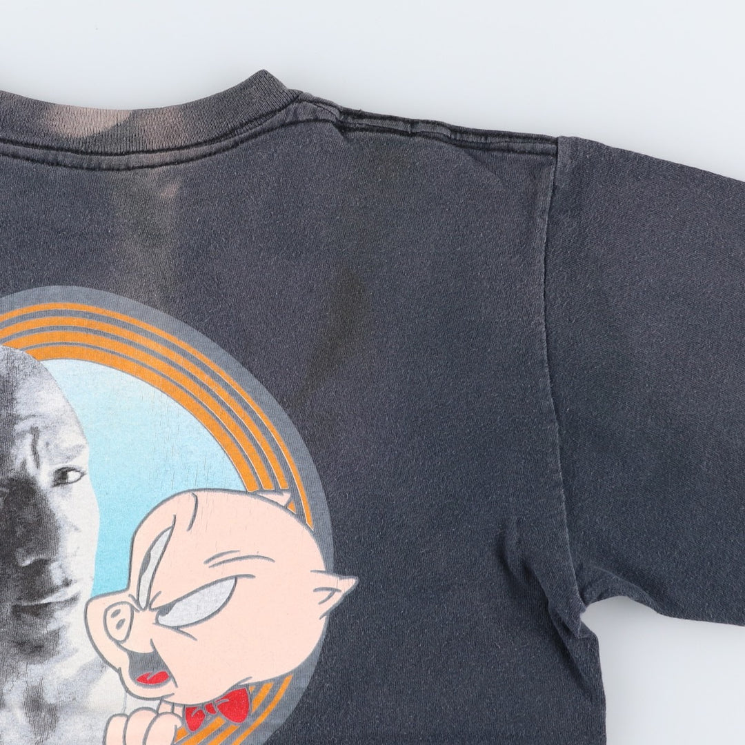 90'S Nike Silver Tag Michael Jordan Looney Tunes Character Print T-Shirt (Men's Size M) cotton black type Vintage Second Hand