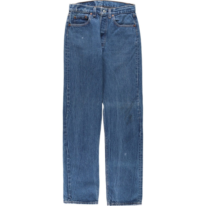 ~1990'S Levi's 501-0115 Straight Denim Pants, Made in USA, Women's Size L (equivalent to W28), Vintage cotton blue type Vintage Second Hand