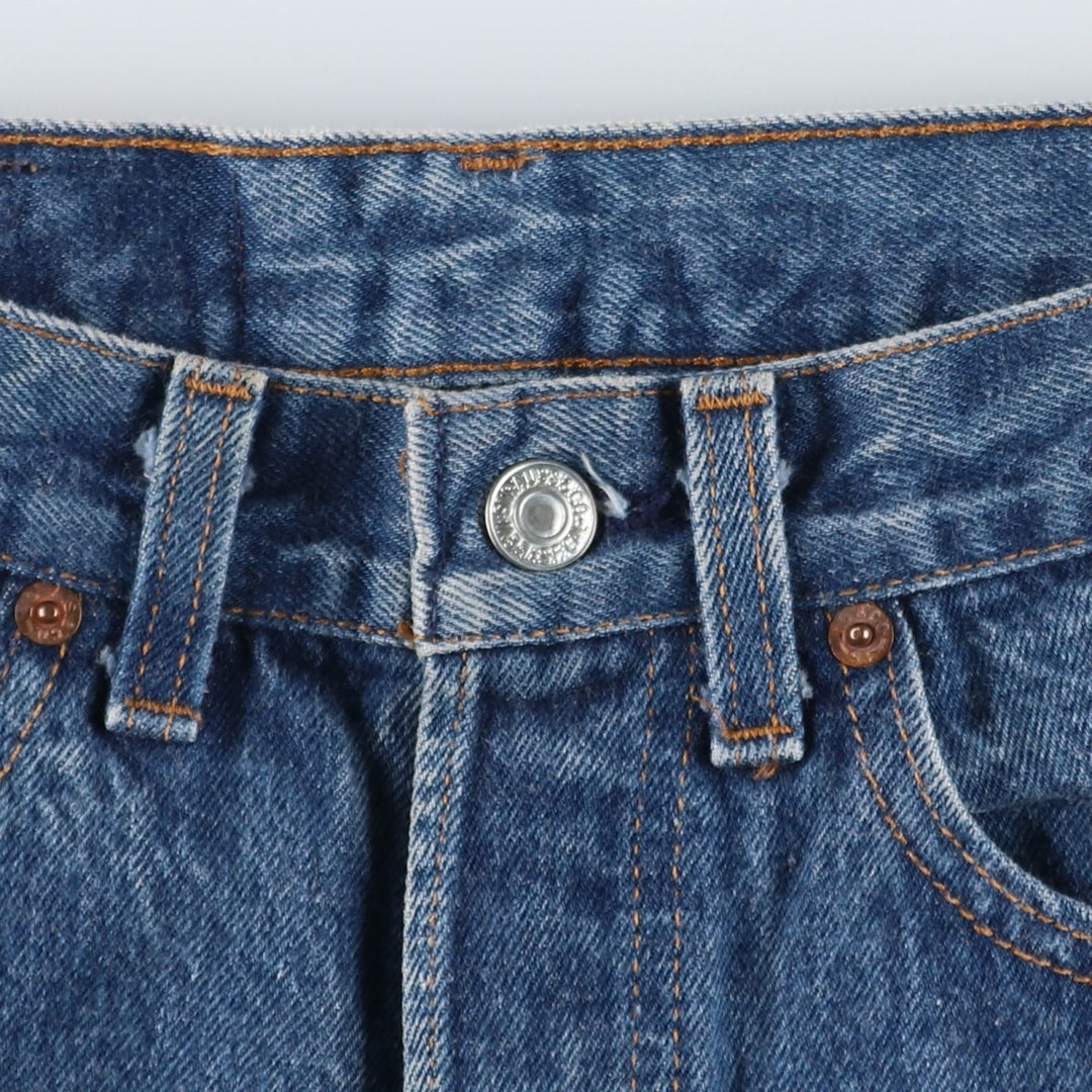 ~1990'S Levi's 501-0115 Straight Denim Pants, Made in USA, Women's Size L (equivalent to W28), Vintage cotton blue type Vintage Second Hand