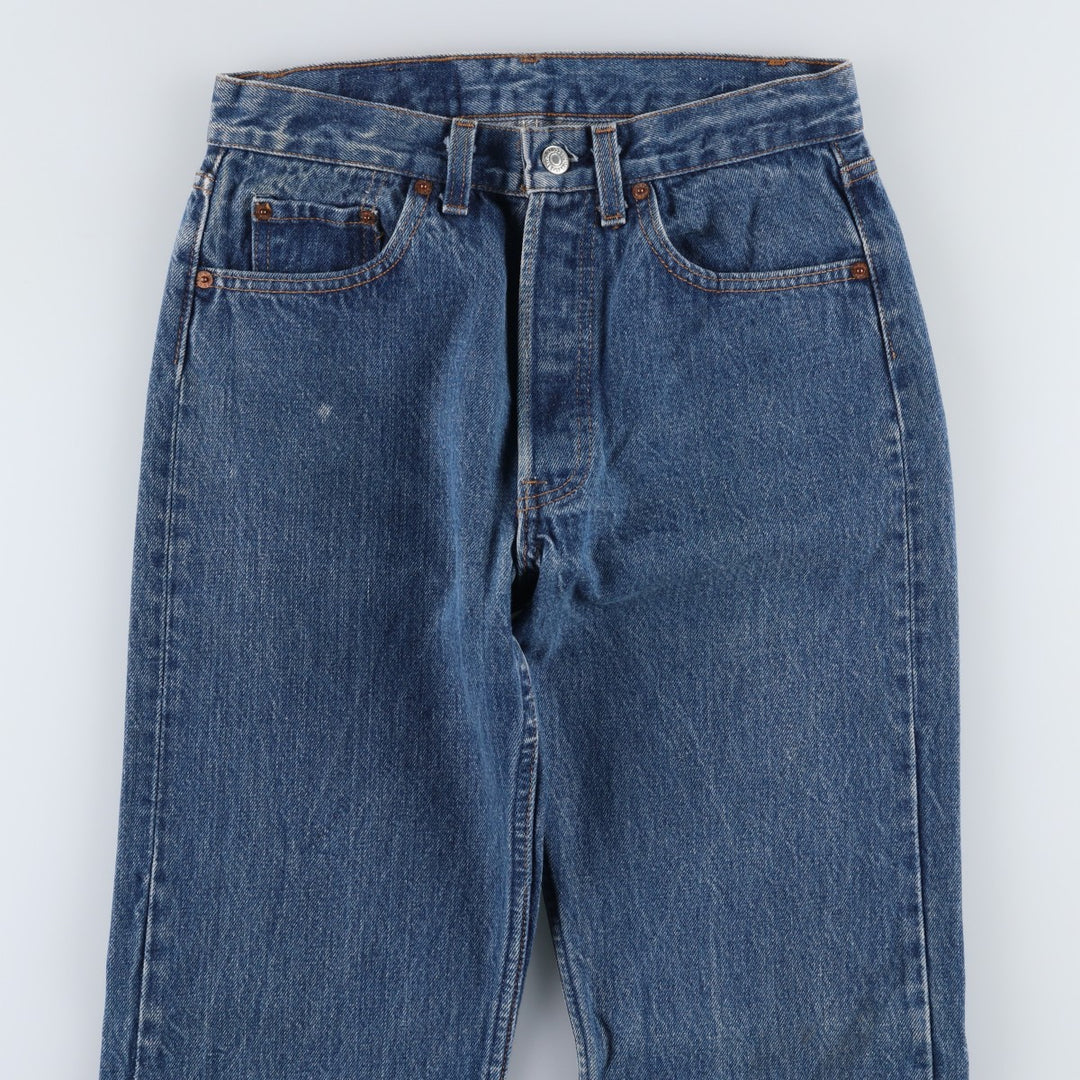 ~1990'S Levi's 501-0115 Straight Denim Pants, Made in USA, Women's Size L (equivalent to W28), Vintage cotton blue type Vintage Second Hand