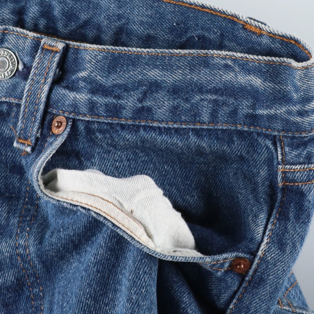 ~1990'S Levi's 501-0115 Straight Denim Pants, Made in USA, Women's Size L (equivalent to W28), Vintage cotton blue type Vintage Second Hand