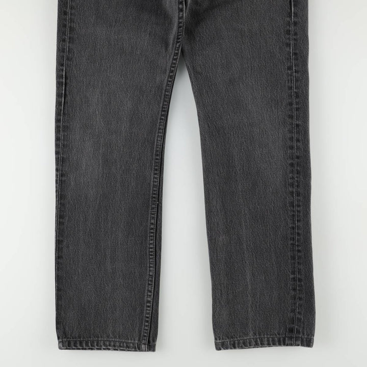 2000'S Levi's 501 Black Denim Straight Leg Jeans, Made in USA, Women's Size M (W26 equivalent) cotton black type Vintage Second Hand