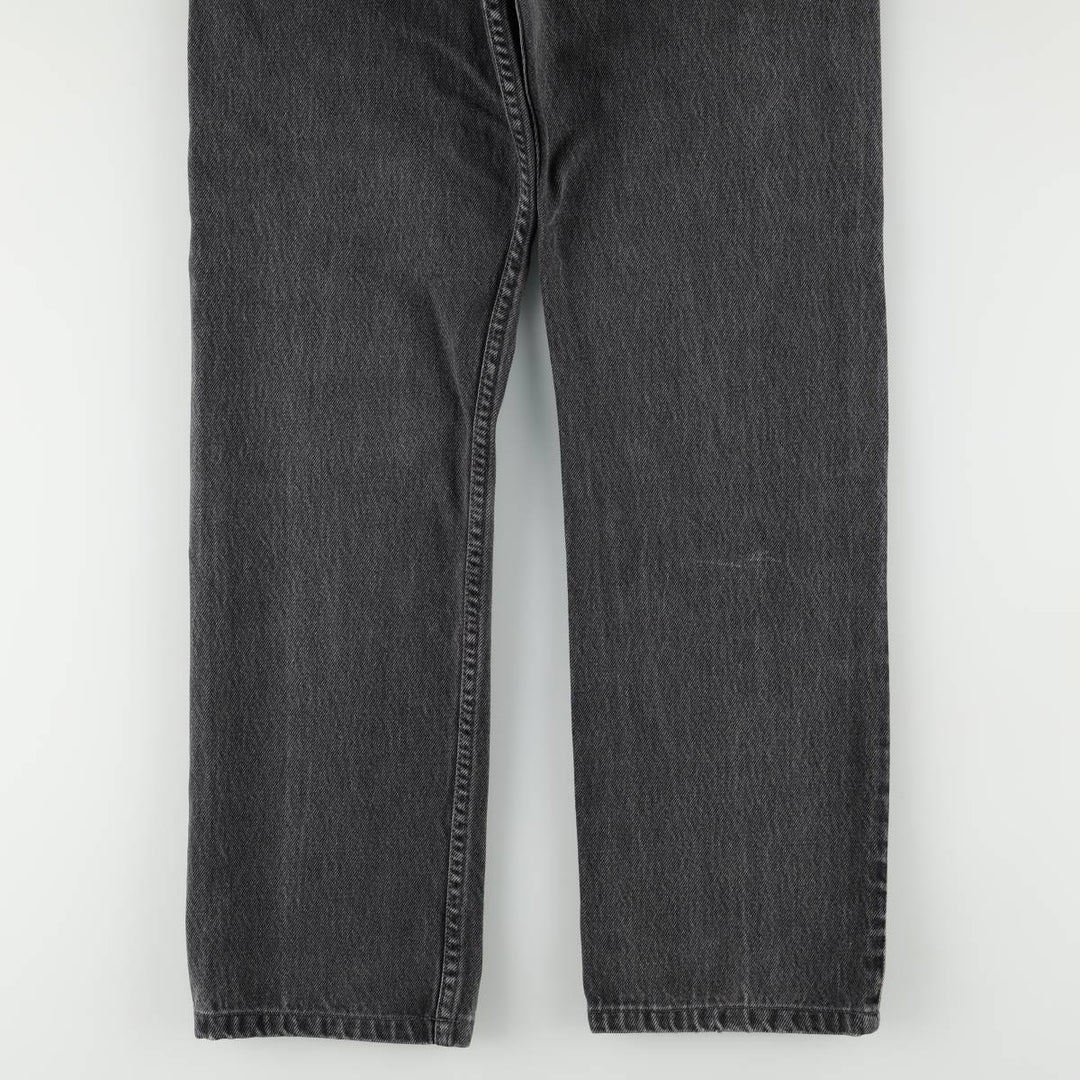 2000'S Levi's 501 Black Denim Straight Leg Jeans, Made in USA, Women's Size M (W26 equivalent) cotton black type Vintage Second Hand